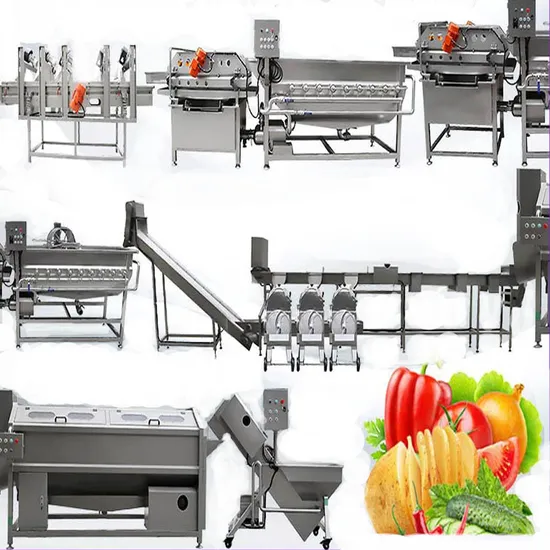 Full Automatic Vegetable Processing Plant Stainless Steel Fruit Vegetable Washing Line Vegetable Cutting Machines