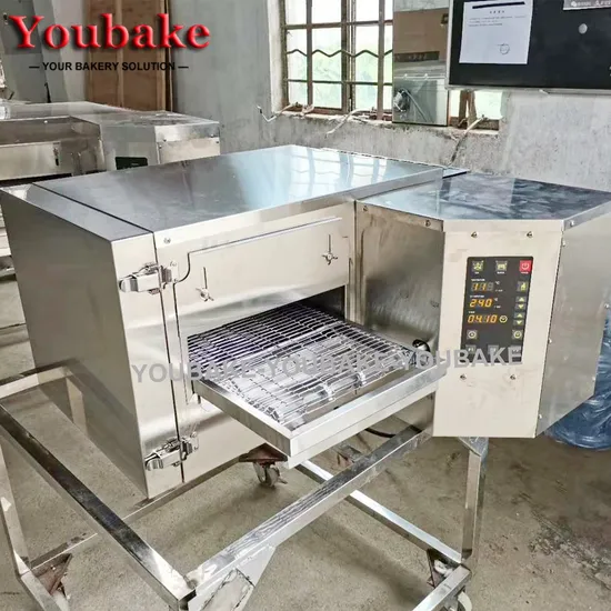 Industrial Bakery Equipment Pizza Oven Stainless Steel Conveyor Belt Gas Electric Pizza Oven for Bakery