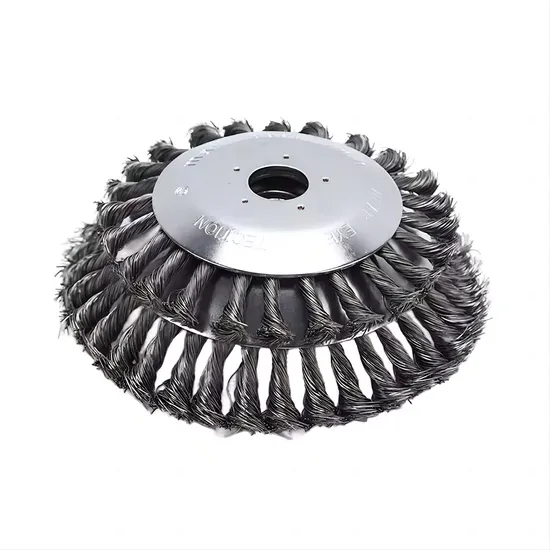 8 Inch Rolling Derusting Gap Weeding Wheel Steel Wire Brush Head for Garden