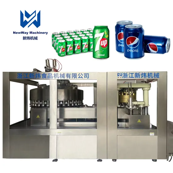 Fully Automatic Canned Energy Drink Cola Juice Filling Machine Production Line with Nitrogen Machine