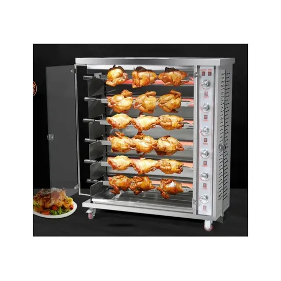 9 Rods Gas Rotary Chicken Oven Commercial Roast Duck Ovens Roaster Grill Machine Multilayer Rotisseries for Restaurant for Sale