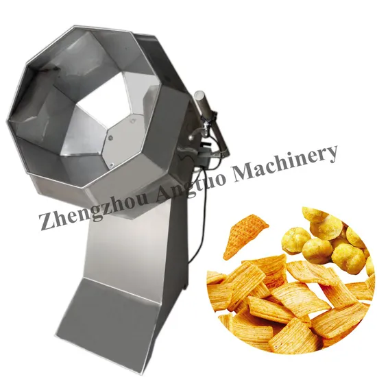 Flavoring Mixer Snacks Octagonal Mixer Corncoated Peanutfried Peanutschips Snack Flavour Machine