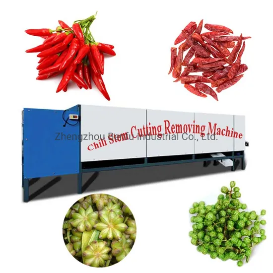 Fresh and Dried Pepper Tail Cutting Machine Pepper Forsythia Star Anise Destemmer Machine Stem Removing Machine