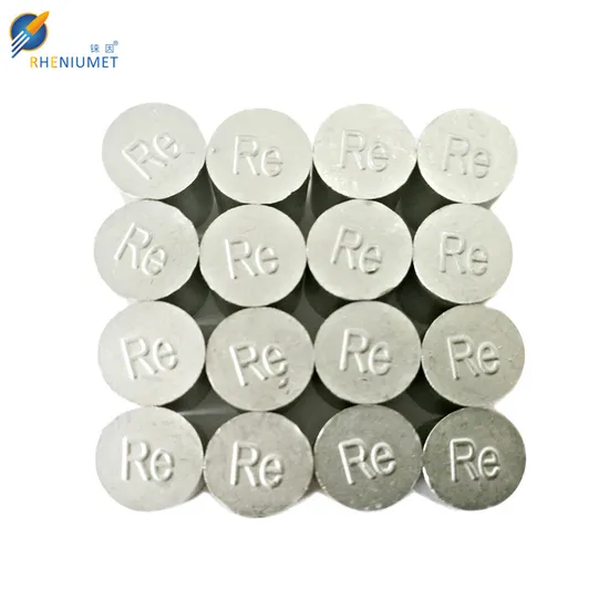 Dia 13.4*10.1mm, High Purity 4n Grade Rhenium Ingot, Rhenium Pellet Hot Sales