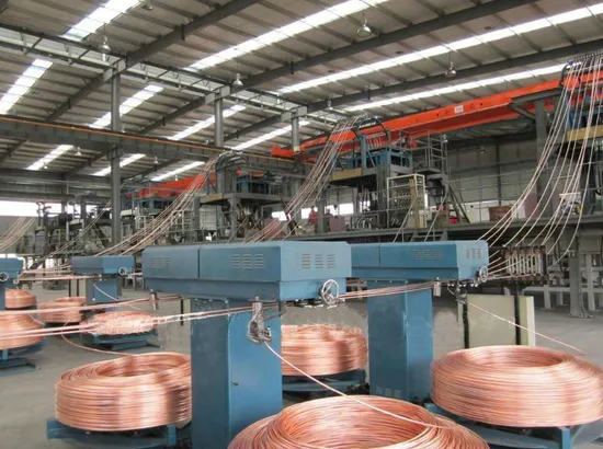 1000-20000 Ton Upcasting Copper Rod Manufacturing Equipment Oxygen-Free Copper Rod Upwards Continuous Casting Machine