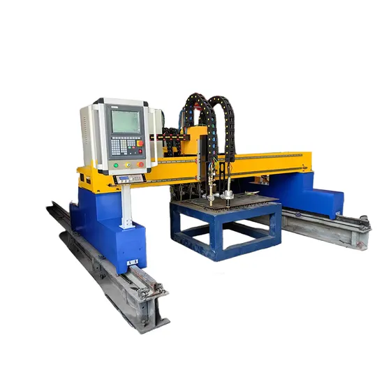 Ground Rail Type Steel CNC Plasma Cutting Machine with Flame Cutting Torch