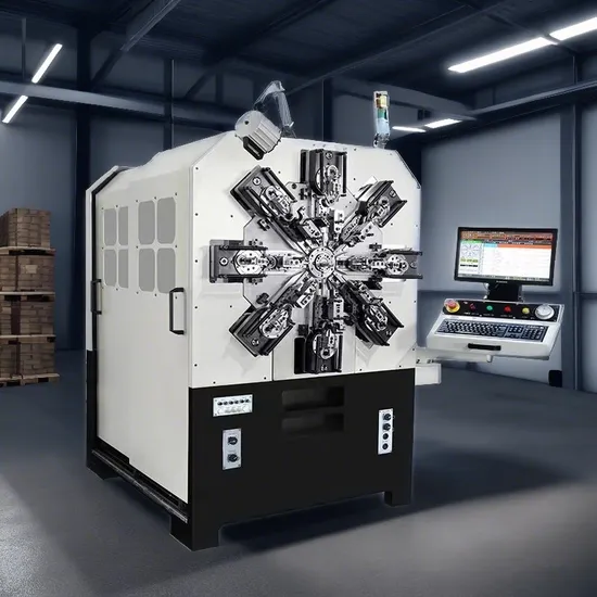 CNC Torsion and Compression Spring Manufacturing Machine with Wire Bender Spinner Japan Motor