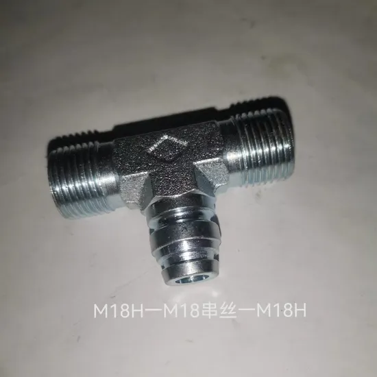 Male Thread Branch 3 Way Hydraulic Fittings Tee Pipe Fittings for Auto Parts