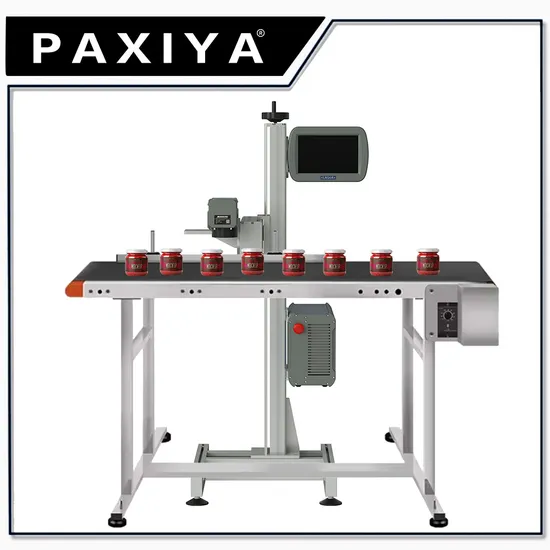 Laser Machine 20W/30W/60W/100W Fly Mopa Fiber Laser Marking Caps Glass Bottle