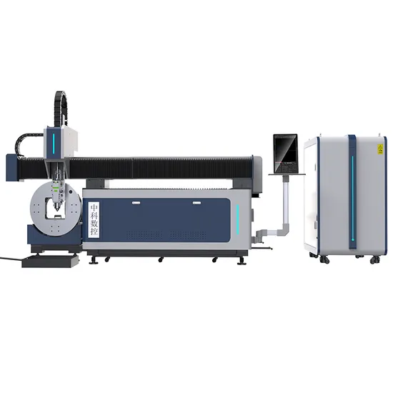 Fiber Laser Metal Cutting Machine with Rotary to Cut Square Round Pipe