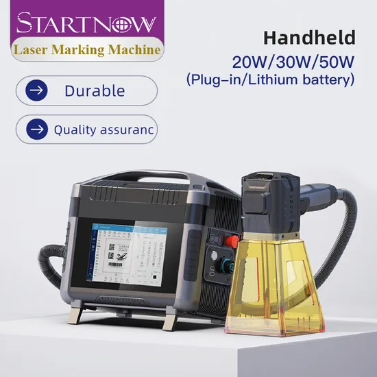 Portable Laser Marking Machine 50W Handheld Metal Qr Image Logo Print Marker
