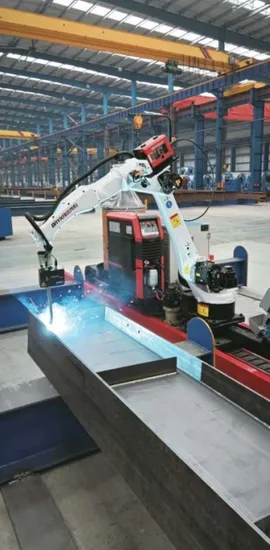 CNC Intelligent 6-Axis Automatic Welding Robot Production Line Ground Rail Welding Machine Workstation with Robotic Arm MIG Welding and 3m 6m 9m 12m Rail Gr-Wl5