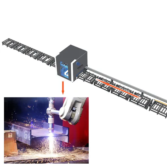 12kw 20kw H Beam I Beam Square Pipe Profiles Bevel Cut Hole Cut Fiber Laser Beveling Cutting Machine