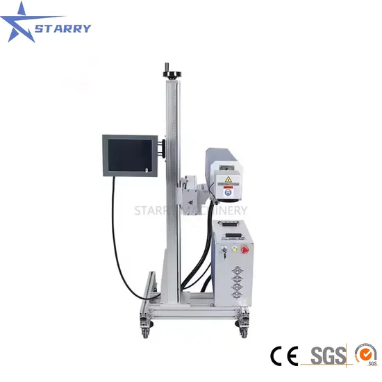 High Speed Laser Printer Clefine Dynamic 30W Flying Fiber Laser Marking Machine for PVC Plastic Pipe and PE Cable
