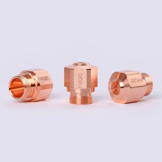 Custom Laser Cutting Machine Nozzle Red Copper Customizable Brass Heat Sink
