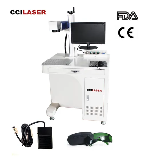 High Speed Auto Focus Galvo Scanner Flying Fiber Laser Marking Engraving Machine with Conveyor