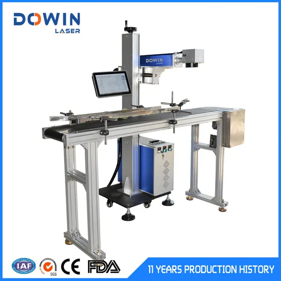 Best Selling EU Standard Fly Metal Laser Printer Auto Parts Laser Marking Engraving Machine for Metal