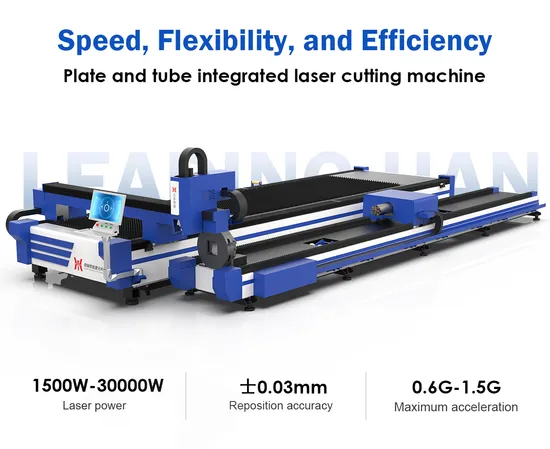 CNC Laser Cutting Machine Fiber Laser Cutter Stainless Steel Sheet Tube Cutting with Laser Source