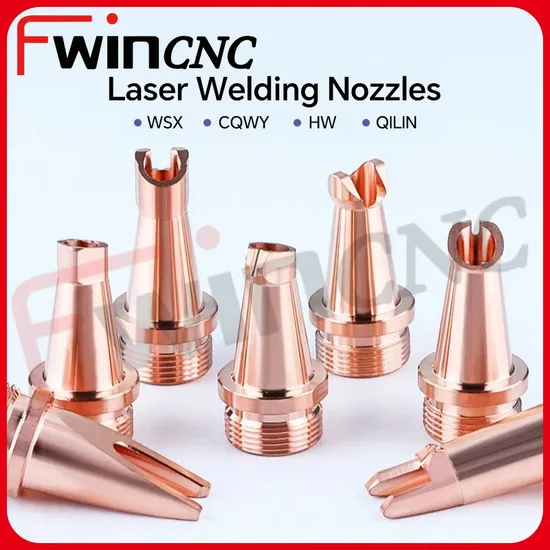Fwincnc Cqwy Weiye Welding Nozzle M16 Laser Welding Head Accessories Set with 18X2 Protective Lens D20 Focus Lens Hand Held Scale Tube