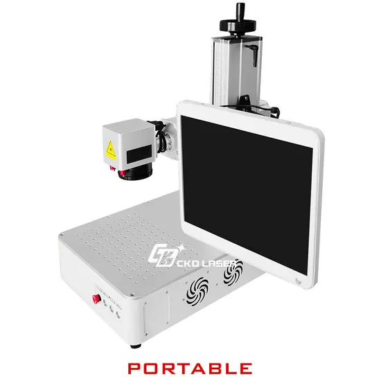 Mini Motorized Lightly up Down Fiber Laser Marking Machine for Metal Plastic Paper
