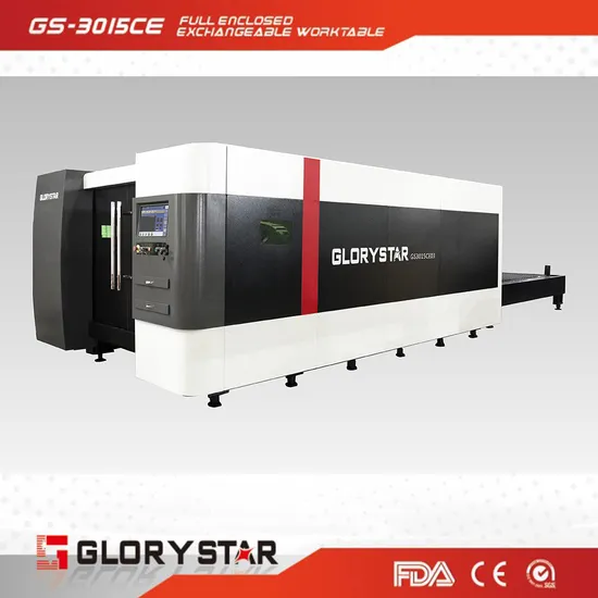 Full-Enclosed 1000W Fiber Laser Cutting Machine with Pallet Exchanger