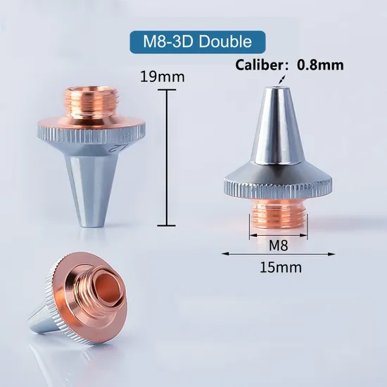 3D M8 Single / Double Layer Laser Nozzle for Laser Cutting Machine