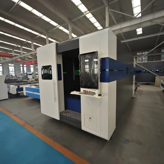 12kw Fiber Laser Cutting Machine Full Enclosed Cover with Auto Exchange Table