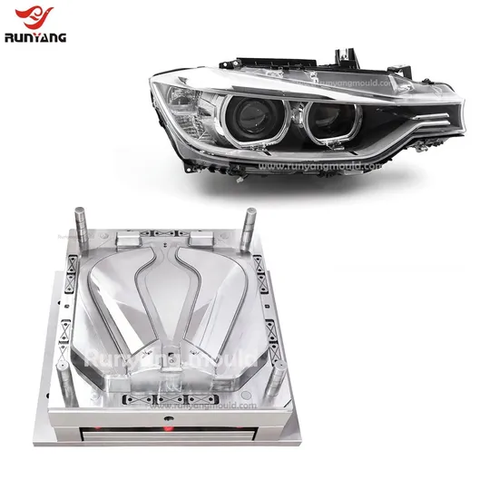 Customized Automotive Head Light Plastic Injection Molding Auto Parts Lamp Cover Mould Lens Mold