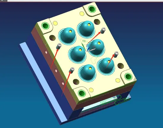 Cap Mold 6 Cavity Plastic Mould for Injection Molding Machine
