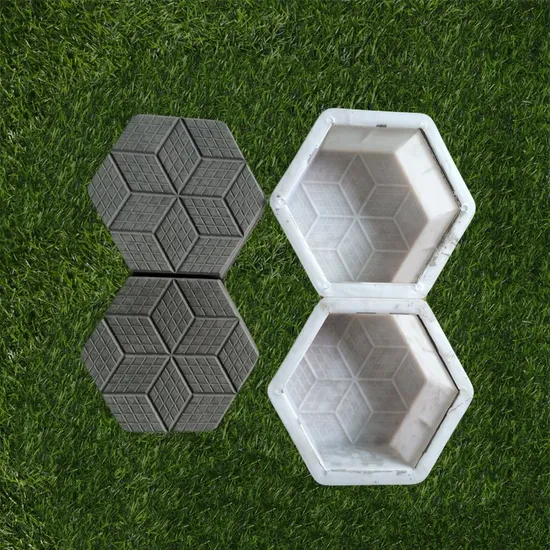 Zigzag Concrete Rubber Block Mould Plastic Brick Cement Floor Tile Paver Molds