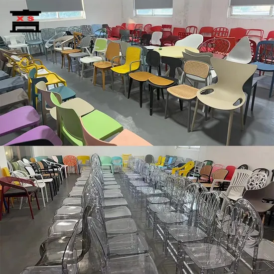 Plastic Used Second Hand Furniture Armless Armrest Baby School Outdoor Indoor Euro Nordic Wedding Fashion Stool Office Modern Rattan Chair Injection Table Mould