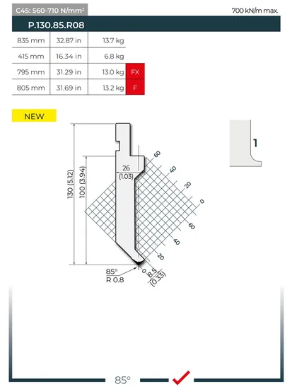 High Hardness and High-Quality Bending Machine Standard Upper Mold 009