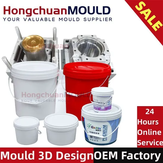 Plastic Painting Bucket Mold Plastic Oil Bucket Container Injection Mould Maker