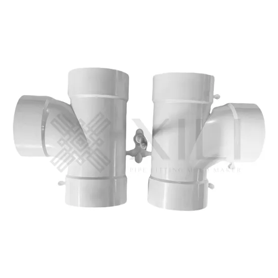 Y Ways Tee Plastic Sewage Waste Water Pipe Fitting Injection Mould