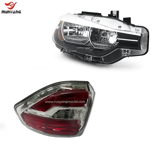 Taizhou Customized Headlight Mould Taillight Lens Cover Mold Plastic Injection Auto Parts Molding