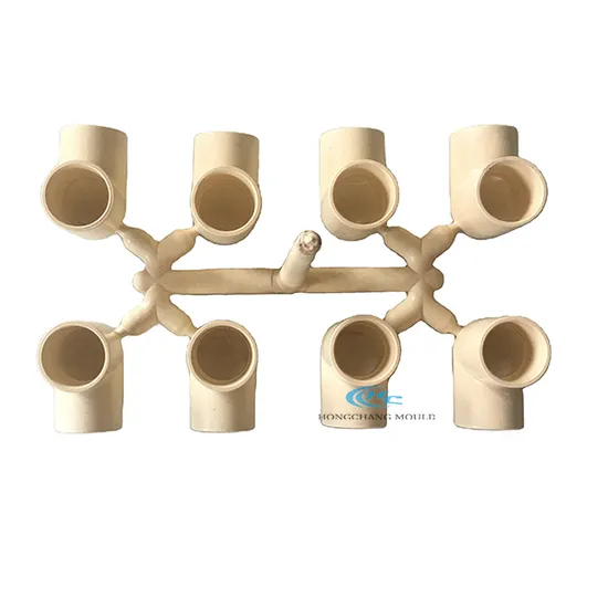 CPVC Reducer Pipe Fittings Mold Plastic Tee Moulding Piping Injection Mould