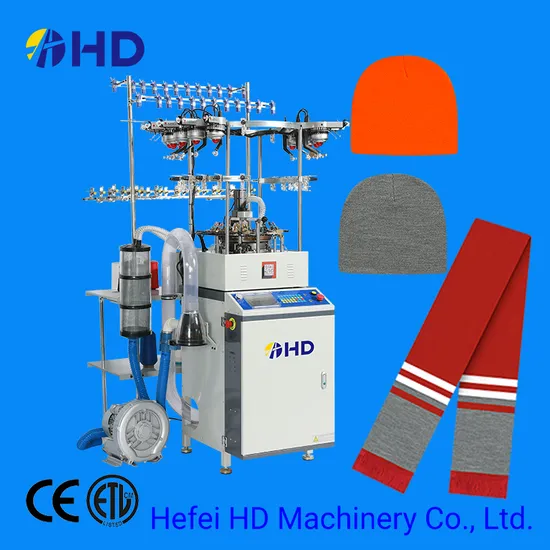 Fully Computerized Circular Knitting 9′ ′ Cylinder Beanie Hat Scarf Knitting Machine, Beanie Cap Making Machine