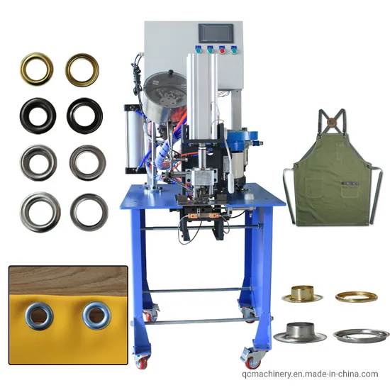 Industrial Pneumatic Eyelet Grommet Punching Machine for Thick Fabrics