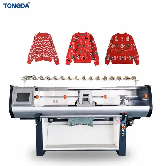 Single System Computerized Jacquard Flat Sweater Making Machine Jersey Knitting Machine