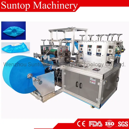 Automatic PP Non Woven and Plastic Disposable Shoe Cover Making Machine