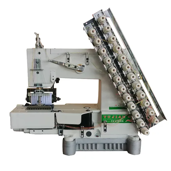 Yujian Cylinder Bed Sewing Machine with 12 Needles and Chainstitch Feature