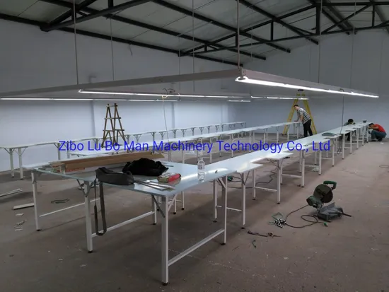 Custom-Made Industrial Garment Factory Straight Insert Sewing Machine Center Table