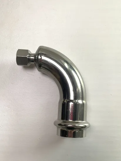 Double Clamp Type Tube Fittings with 90 Degree Inside Thread Elbow
