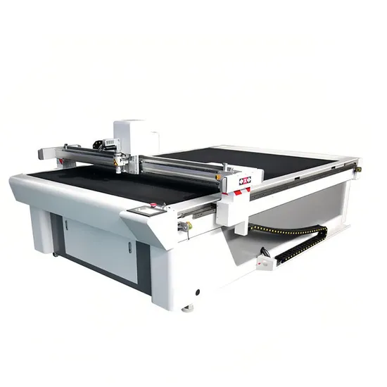 Flatbed Cutter with Oscillating Cutting Machine and Tangential Knife Cutting Machine