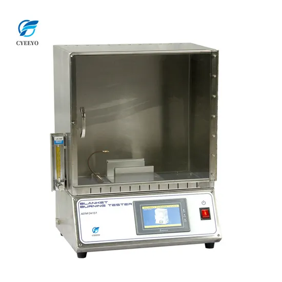 Lab 45 Degree Flammability Tester Textile Flame Test Chamber Fabric Material Burning