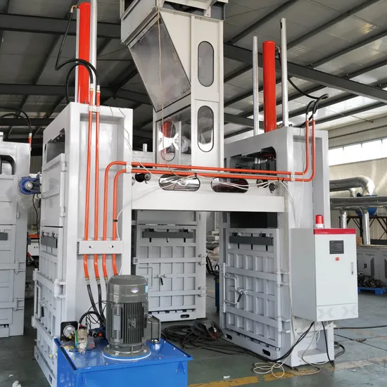 Waste Cotton Double Box Hydraulic Vertical Baler Can Cotton Polyester Bale Presser on Sale