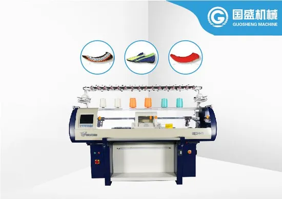 Computerized Blue Flyknit Shoe Upper Flat Knitting Machine with Service