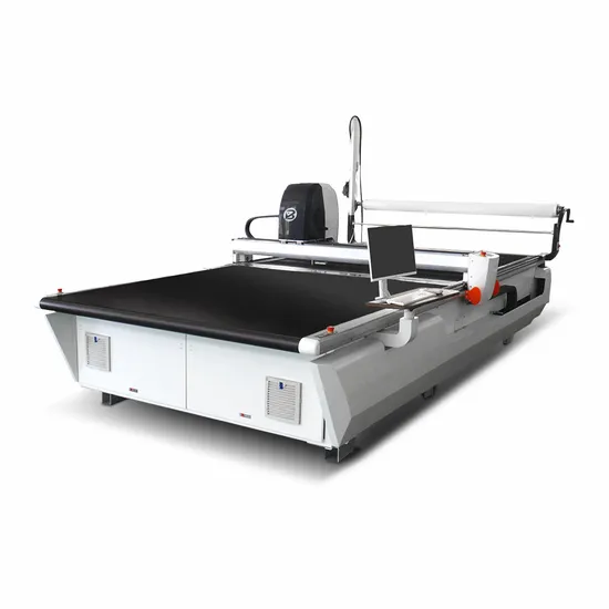 Automatic Computer Clothing and Apparel Textile Crafts Controlled Fabric Fiber Cutting Machine