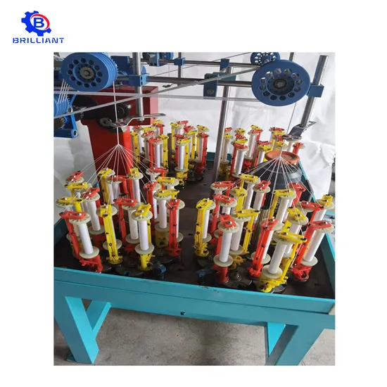 90 Series 16 Spindles 4 Heads Elastic Cord Band Braiding Machine