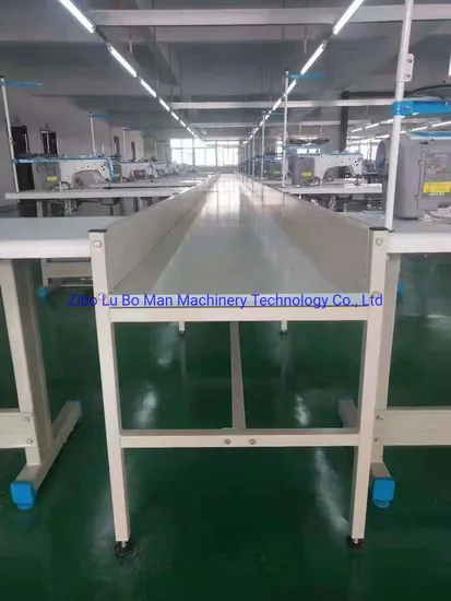 Good Quality Industrial Garment Factory Steel U-Shaped Groove Sewing Line Center Table